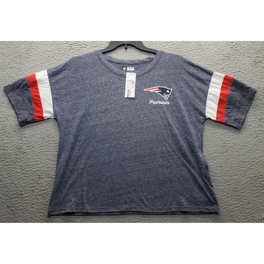 NFL New England Patriots Team‎ Apparel T-Shirt Football Women's L Multi Pullover